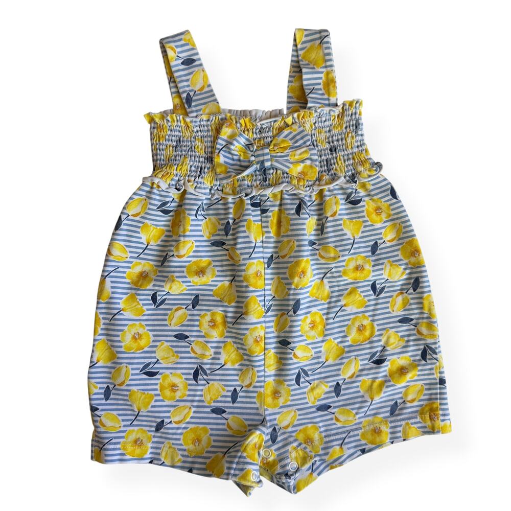 Mayoral Baby Girl Summer Sleeveless Romper Stripes Flowers 9 Months